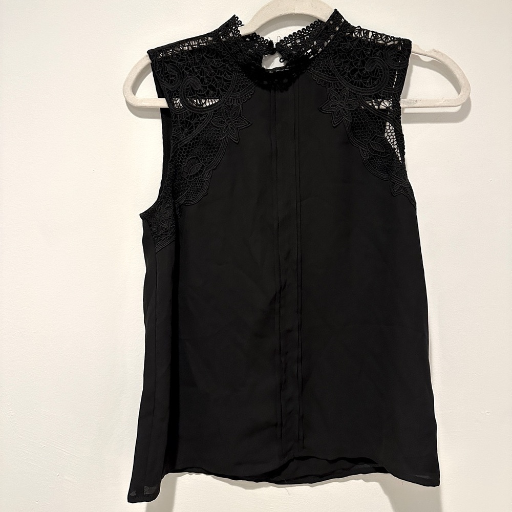 Black mock neck workwear top. NWOT